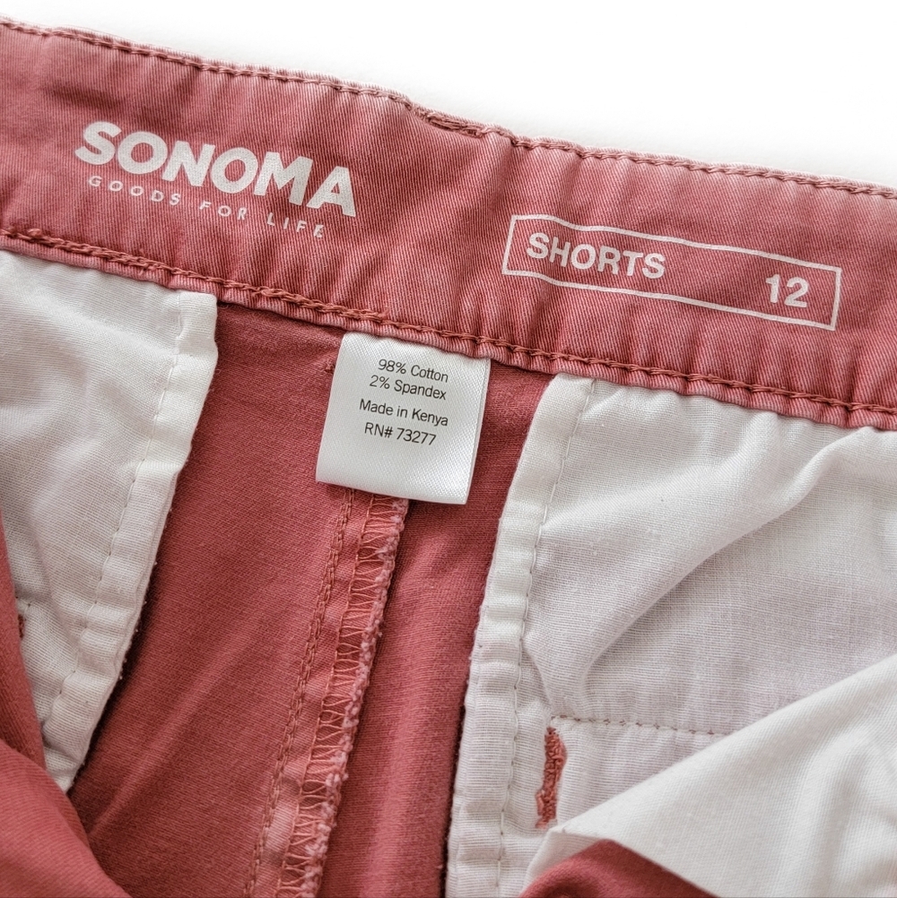 Sonoma Women's Dusty Rose Casual Shorts Size 12 - Picture 3 of 8